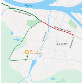 Straßensperrung Gaustadt Hauptstraße 2026