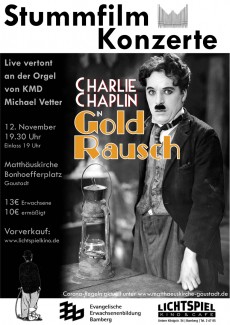 Goldrausch-Stummfilmkonzert Plakat