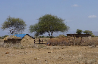 Massai-Dorf in der Nähe von Meru, Tansania