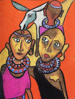 Rut und Naomi, Karin Kraus: Massai Bibel, artway.eu 