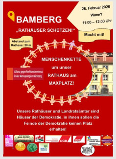 Menschenkette für Demokratie