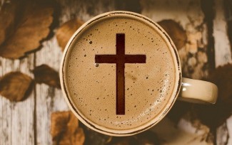 Kirchenkaffee Tasse mit Kreuz