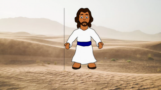 Jesus ist 40 Tage in der Wüste