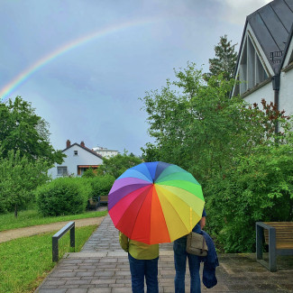 regenschirm Regenbogen bunt