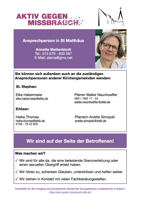 Ansprechpersonen St.Matthäus "Aktiv gegen Missbrauch"